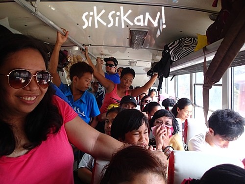 Loaded bus to Kawasan