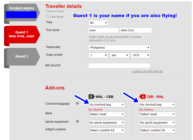 how to book in air asia website