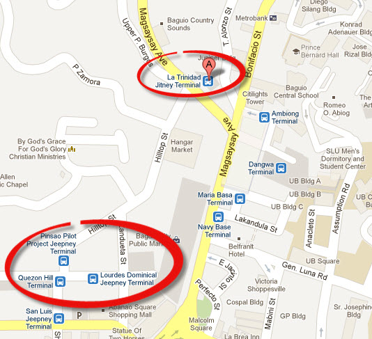 jeepney terminal for la trinidad
