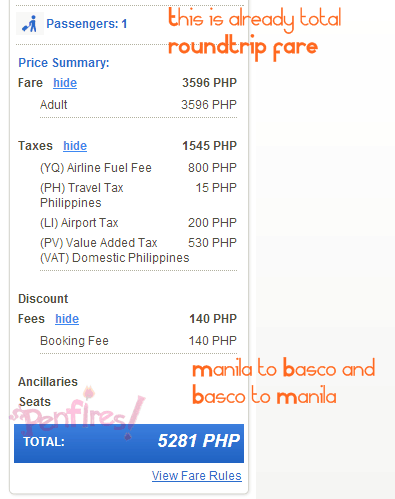 Ticket Cost to Batanes