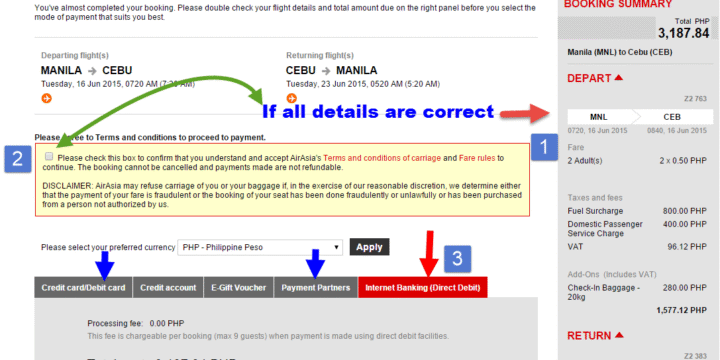 pay promo ticket without credit card