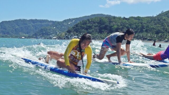 Baler Surfing First Timer
