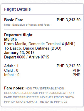 SkyJet Batanes Promo 2016 to 2017