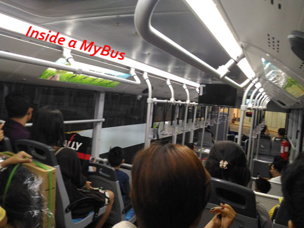 Inside MyBus bus in cebu