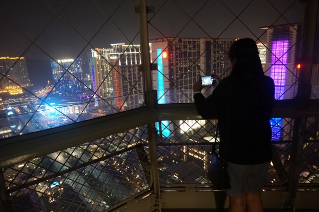 View from top Eiffel Tower Macao