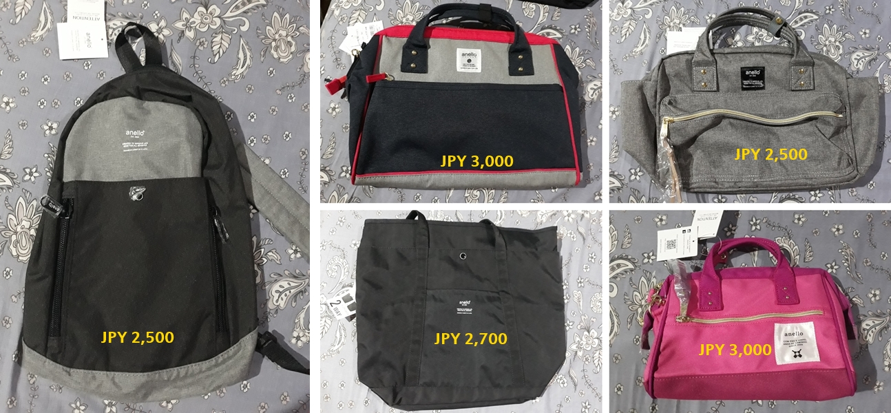 anello bags tokyo prices